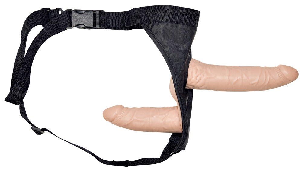You2Toys Umschnall-Doppeldildo mit Eichel und Äderung