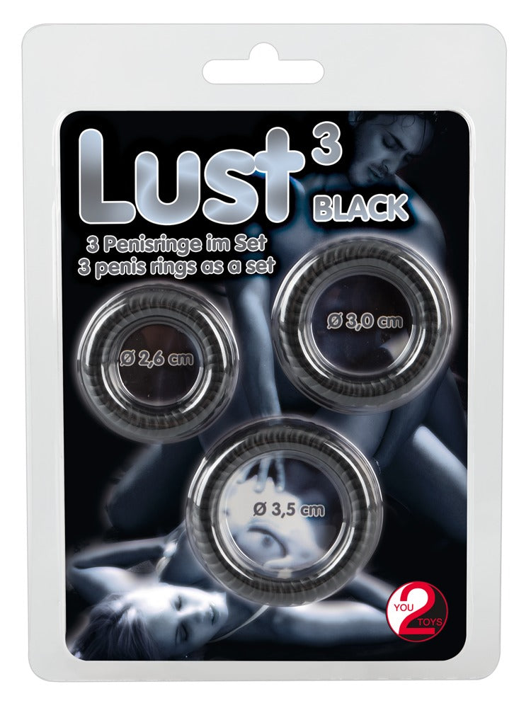 You2Toys Penisring-Trio mit Rillenstruktur aus Silikon