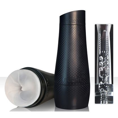 Fleshlight Flight Pilot Masturbator mit Vagina-Anus-Kanal, transparent