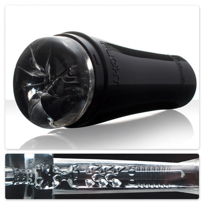 Fleshlight Flight Pilot Masturbator mit Vagina-Anus-Kanal, transparent