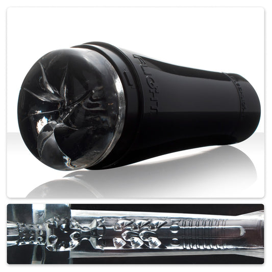Fleshlight Flight Pilot Masturbator mit Vagina-Anus-Kanal, transparent