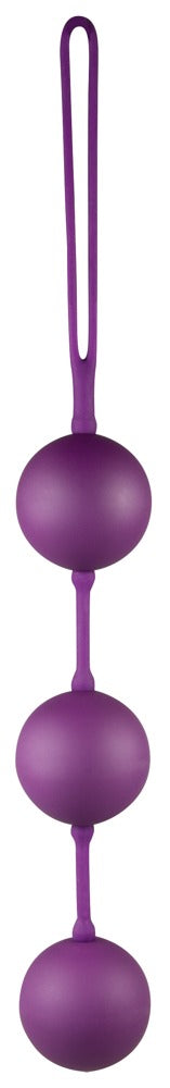 You2Toys Velvet Purple Balls 3er-Liebeskugeln mit Rückholschlaufe