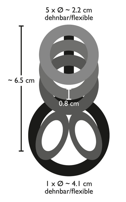 Bad Kitty Penis-/Hodenring-Geschirr aus Stretchmaterial