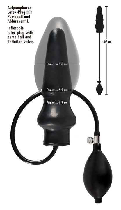LATE X aufpumpbarer Latex-Analplug