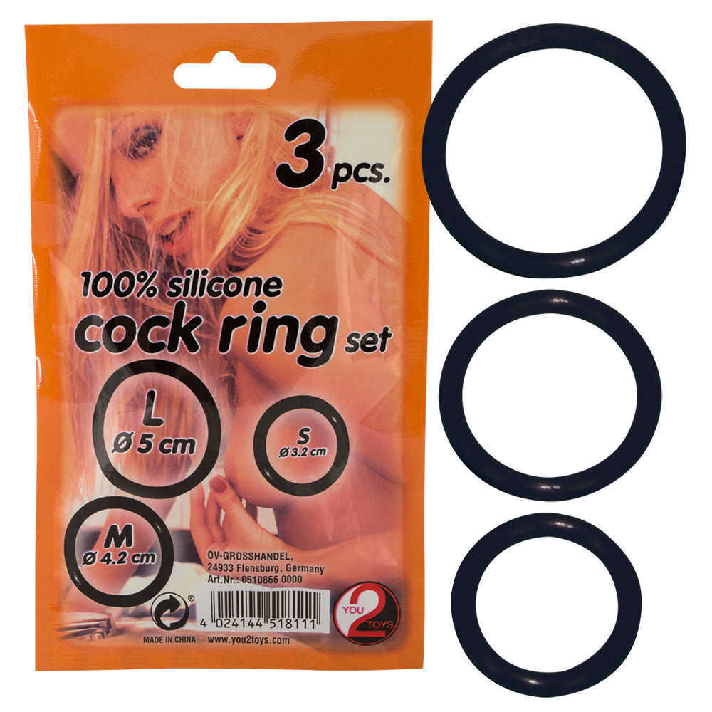 You2Toys Penisring-Set 3-teilig aus Silikon