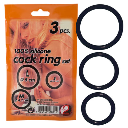 You2Toys Penisring-Set 3-teilig aus Silikon