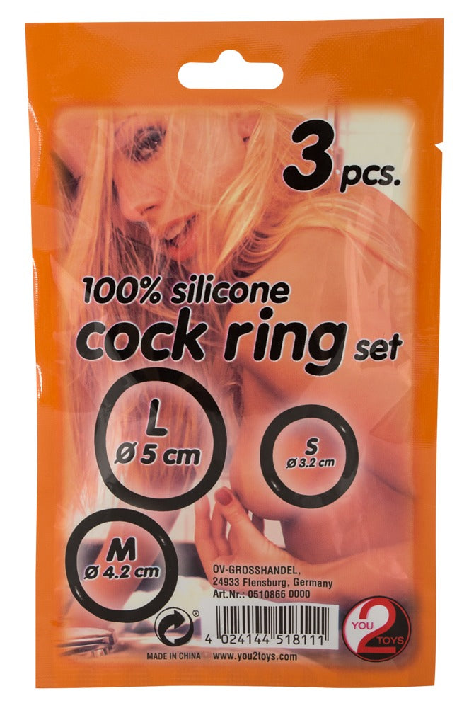 You2Toys Penisring-Set 3-teilig aus Silikon