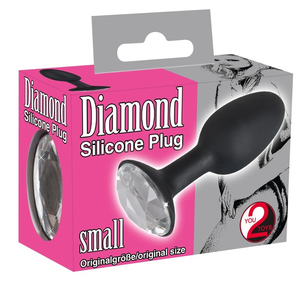 You2Toys Butt Plug Diamond S aus Silikon mit Schmuckstein