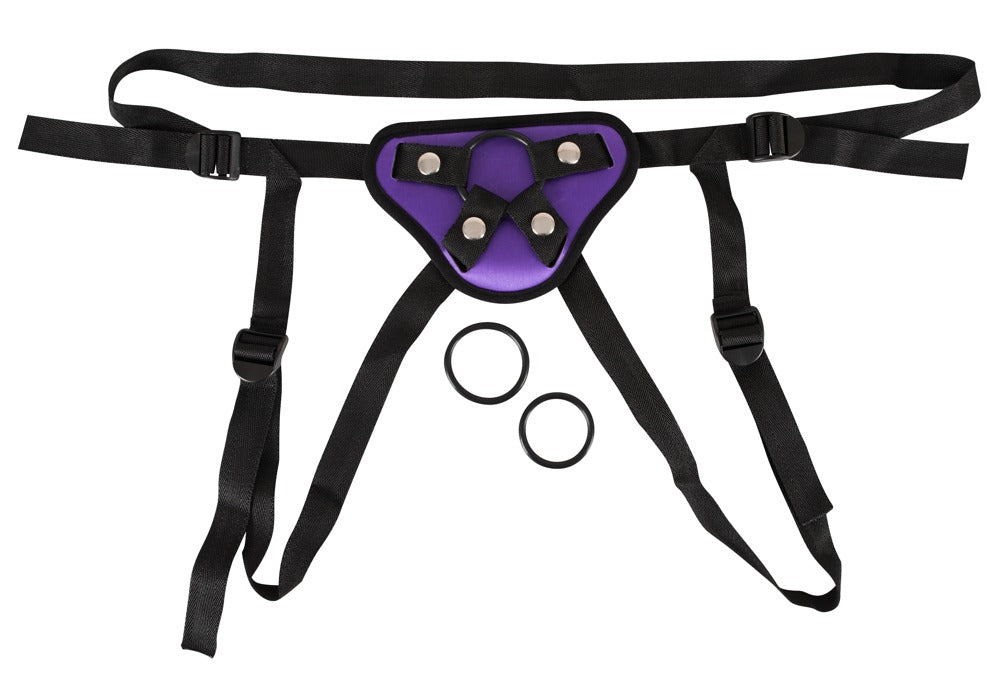 You2Toys Universal-Harness aus Kunstleder mit 3 Ringen