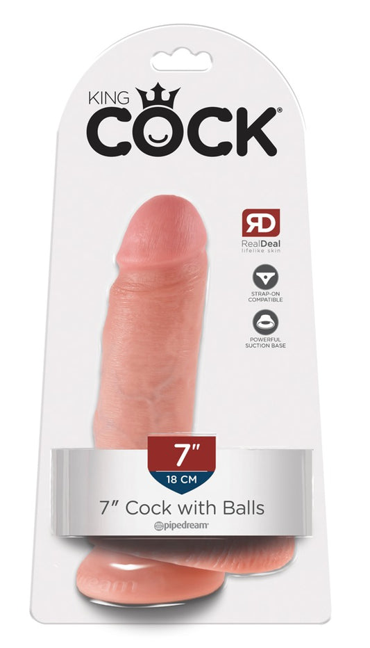King Cock with balls 7 inch (ca. 18 cm)