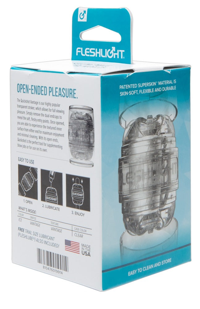 Fleshlight Quickshot Vantage offener Masturbator, transparent