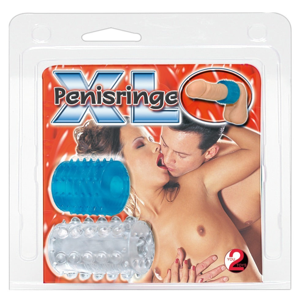 You2Toys XL Penisring-Set mit Noppen-Manschetten