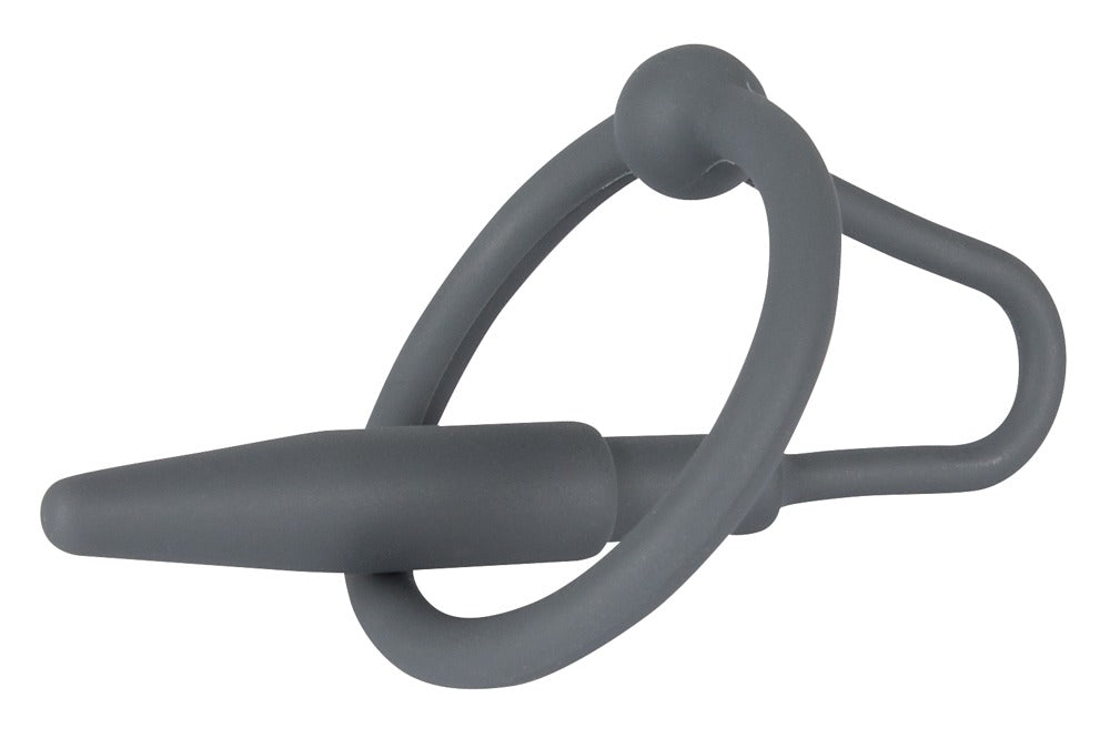 Penisplug Pplug with glans ring grey