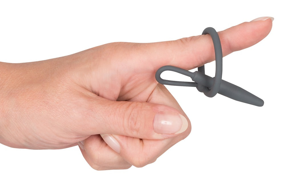 Penisplug Pplug with glans ring grey