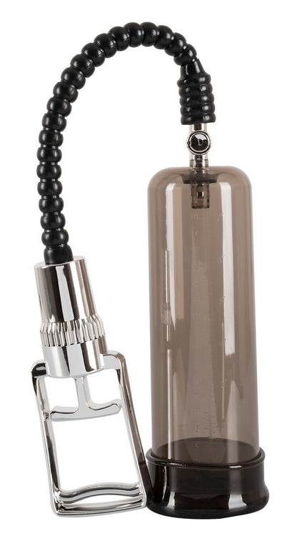 You2Toys Chrome Line Penispumpe mit Einhand-Zugpumpe