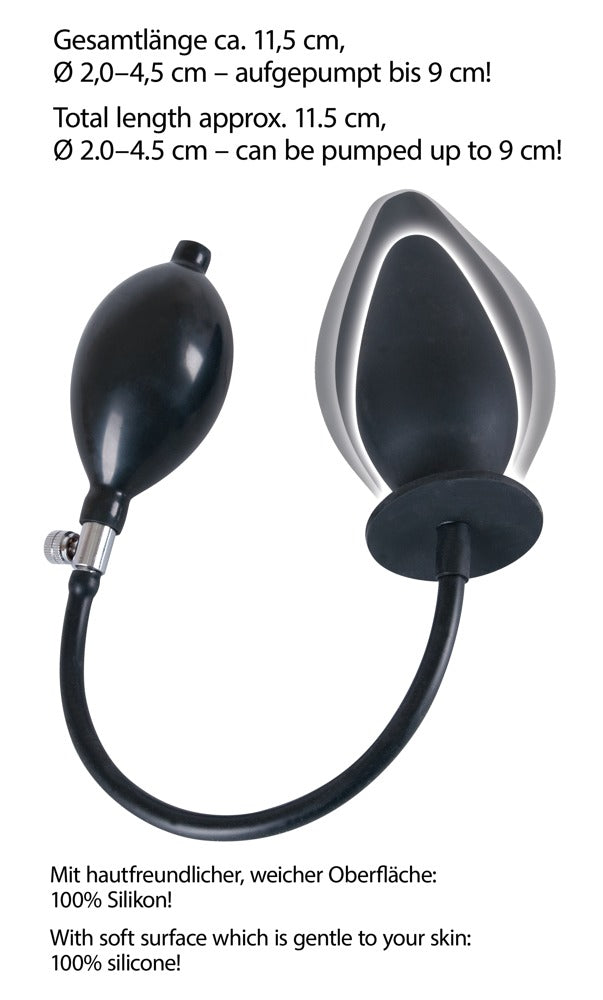 You2Toys trueBlack aufblasbarer Analplug aus Silikon