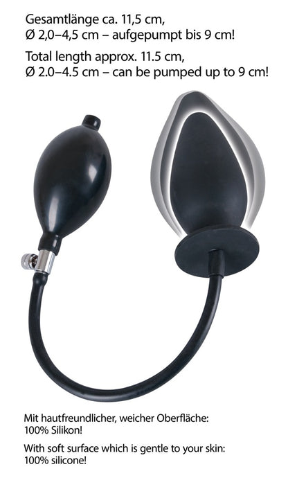 You2Toys trueBlack aufblasbarer Analplug aus Silikon