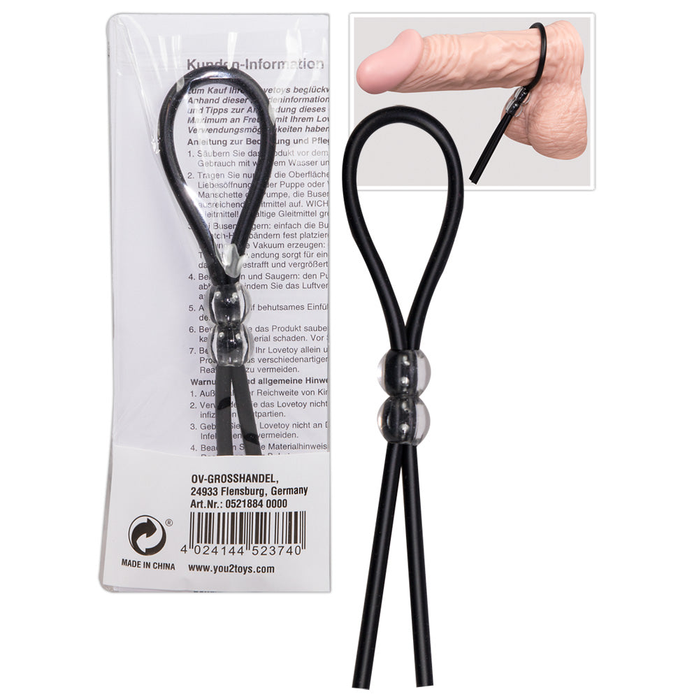 You2Toys Silikon-Penisschlaufe mit Perlen, verstellbar