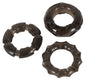 You2Toys Stretchy Cock Rings Trio mit Reizstruktur, rauchschwarz