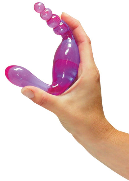 You2Toys Galaxia Lavender biegsamer Dildo, transparent