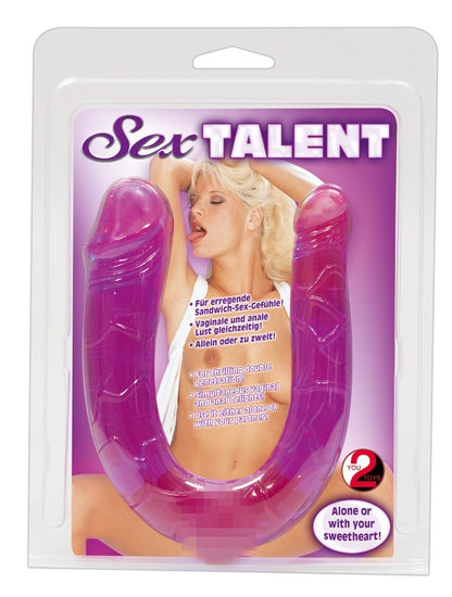 You2Toys Sex Talent Doppeldildo gebogen, transparent
