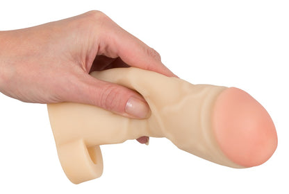 You2Toys Thicker & Bigger Penishülle mit Hodenring, hautfarben