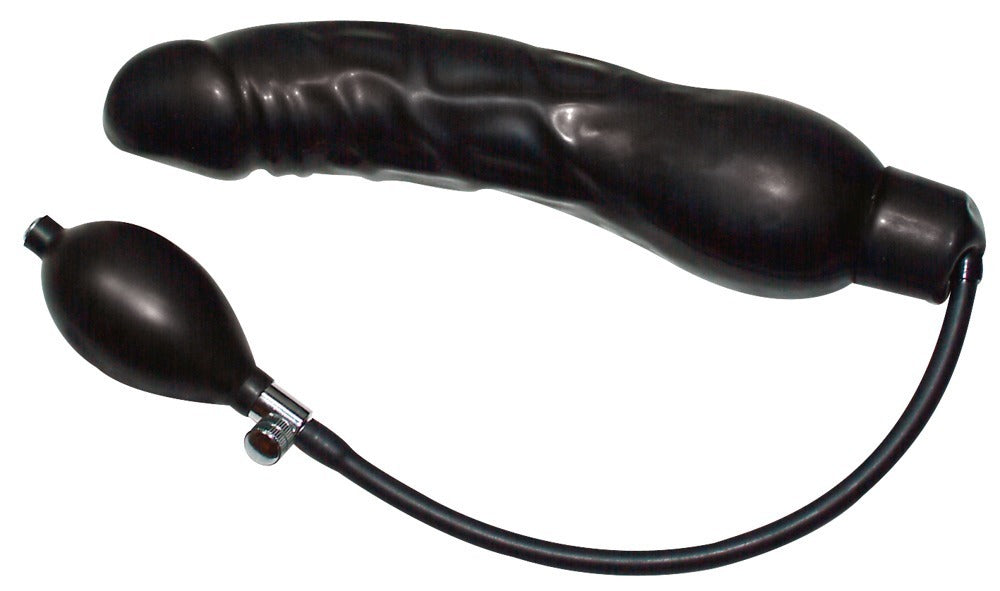You2Toys Black Latex Balloon aufpumpbarer Dildo mit Druckventilpumpe