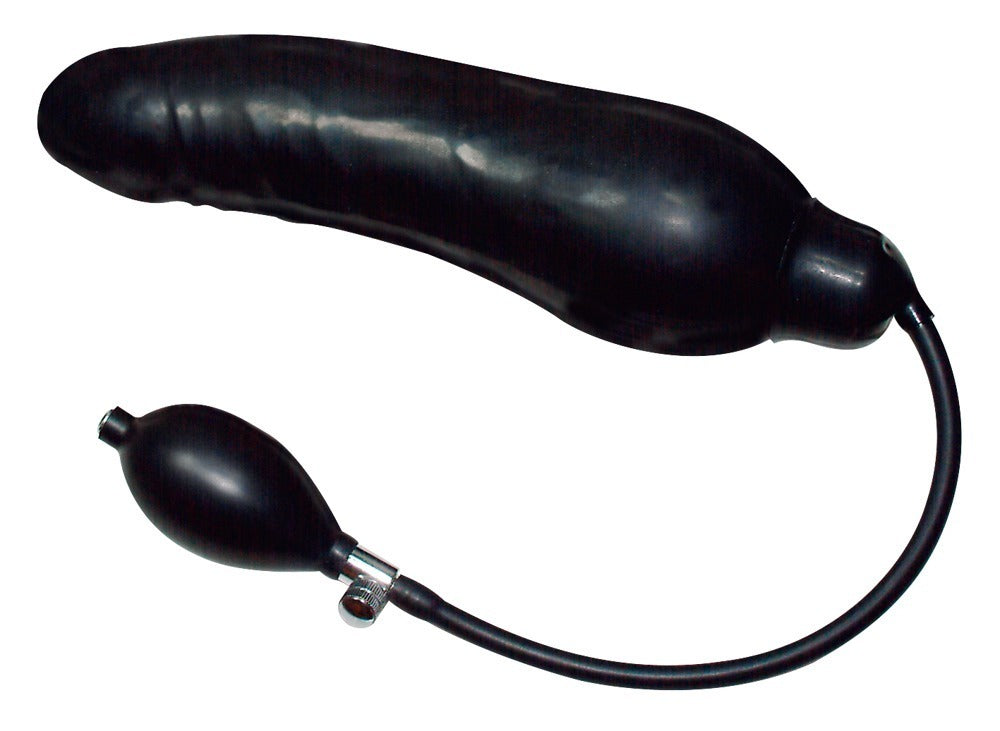 You2Toys Black Latex Balloon aufpumpbarer Dildo mit Druckventilpumpe