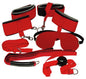 Bad Kitty Bondage-Set 8-teilig in Rot mit Fesseln, Maske, Knebel und Peitsche