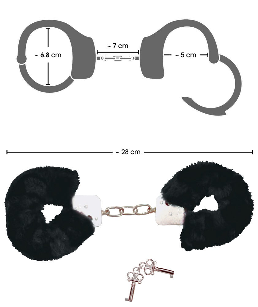 Bad Kitty Handschellen mit weichem Überzug und Sicherheitshebel
