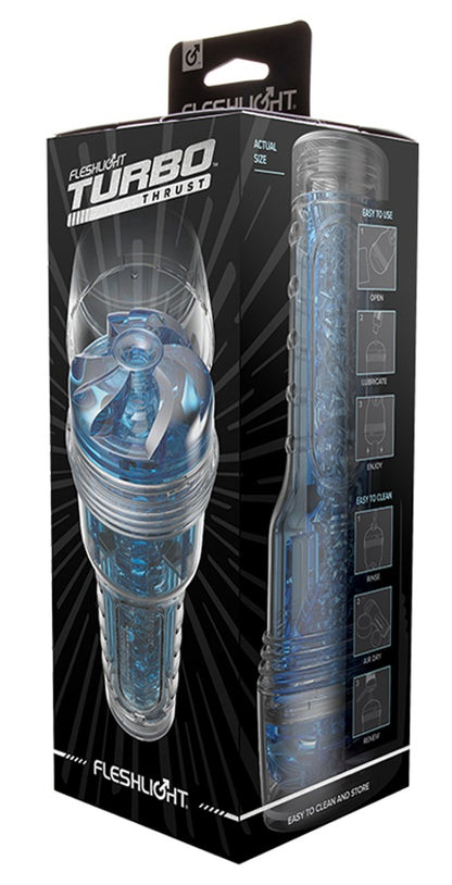 Fleshlight Turbo Thrust Blue Ice Blowjob-Masturbator, transparent