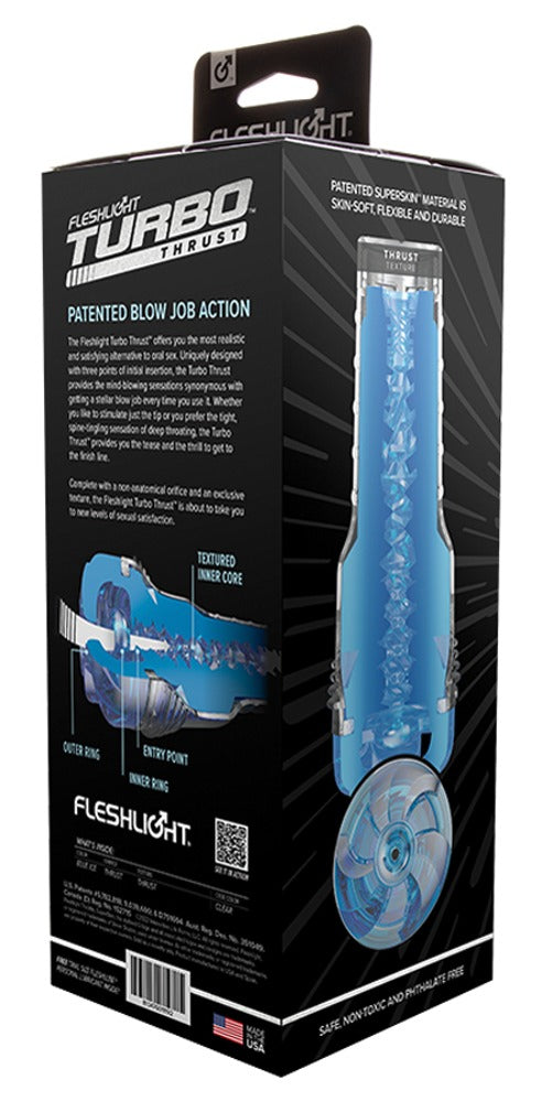 Fleshlight Turbo Thrust Blue Ice Blowjob-Masturbator, transparent