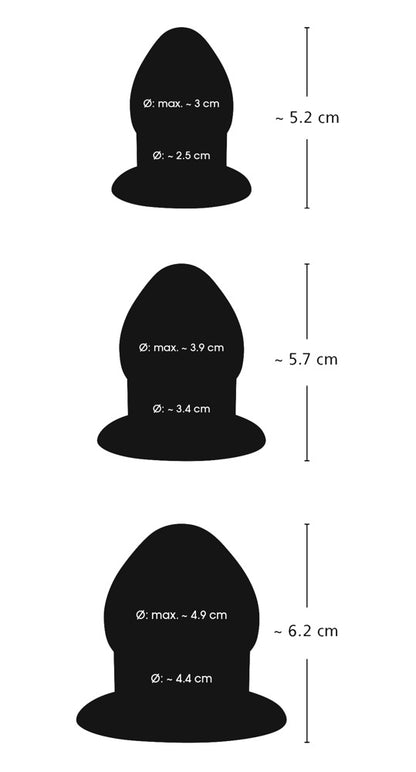 You2Toys Anal Stretching Plug Kit 3-teilig mit Standfuß