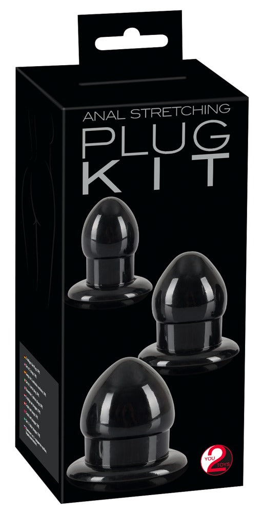 You2Toys Anal Stretching Plug Kit 3-teilig mit Standfuß