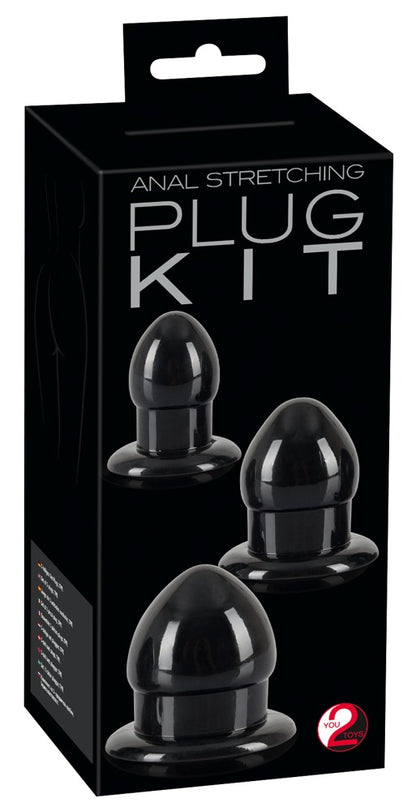 You2Toys Anal Stretching Plug Kit 3-teilig mit Standfuß