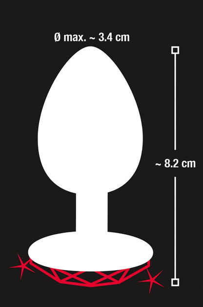 You2Toys Diamond Anal Plug M aus Aluminium mit Schmuckstein