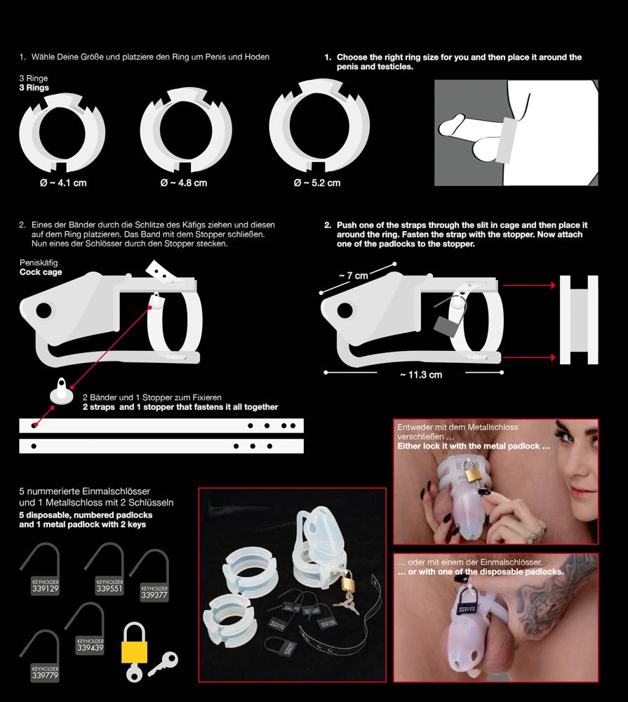 You2Toys Peniskäfig-Set 15-teilig aus Silikon
