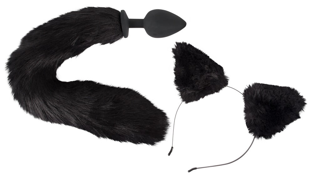 Bad Kitty Pet-Play-Analplug mit Katzenschwanz und Ohren-Haarreif