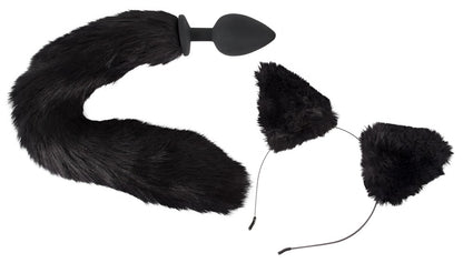 Bad Kitty Pet-Play-Analplug mit Katzenschwanz und Ohren-Haarreif