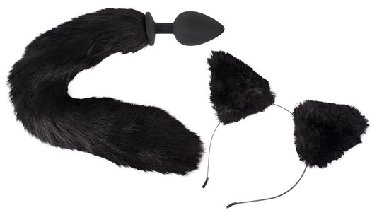 Bad Kitty Pet-Play-Analplug mit Katzenschwanz und Ohren-Haarreif