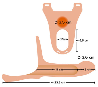 You2Toys Silicone Strap-on hohler Umschnalldildo für mehr Länge