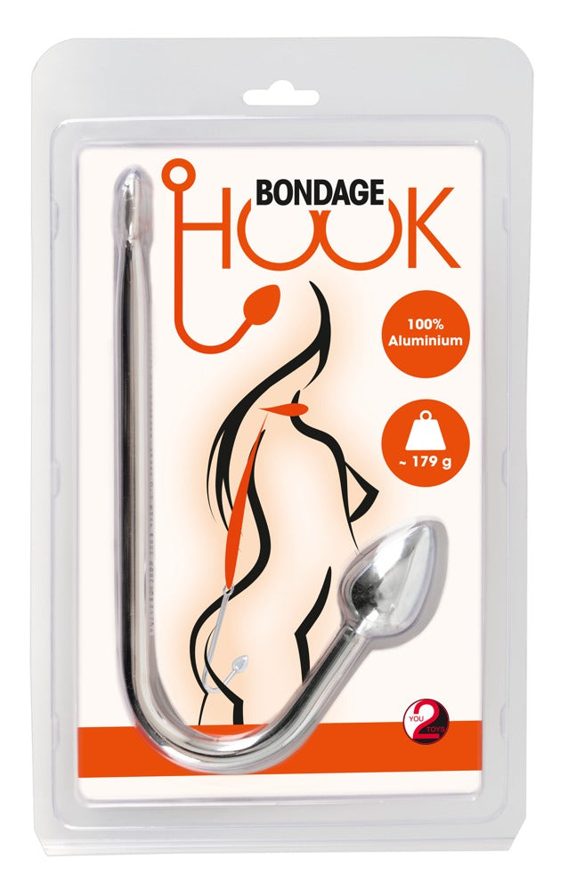 You2Toys Bondage Hook Analplug aus Aluminium mit Haken