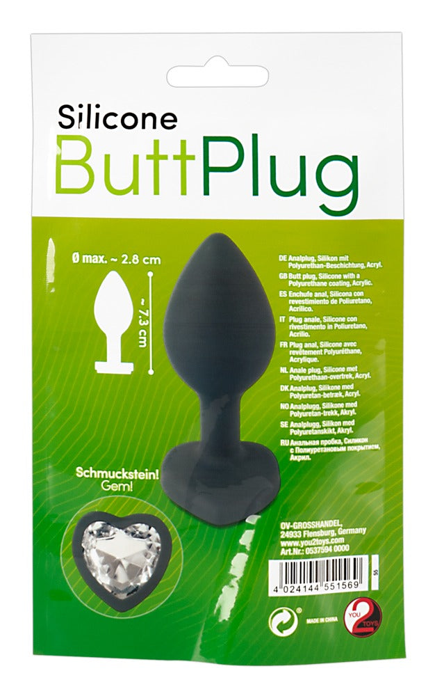 You2Toys Silicone Butt Plug klein mit Schmuckstein