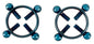 Bad Kitty Nippelklemmen aus Edelstahl in Piercing-Optik, blau