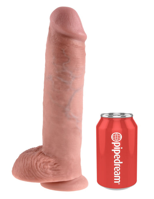 King Cock 11 Cock with Balls Light