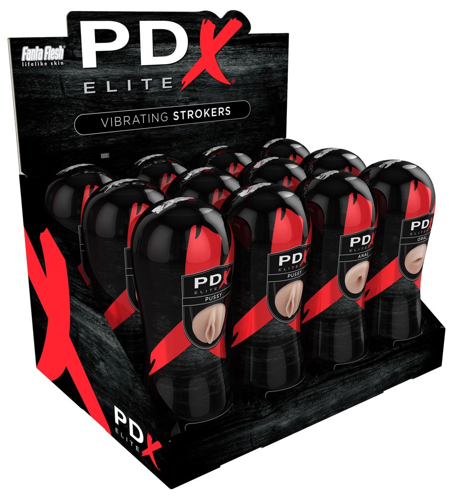 PDX Elite PEE Vibrating Stroker Display