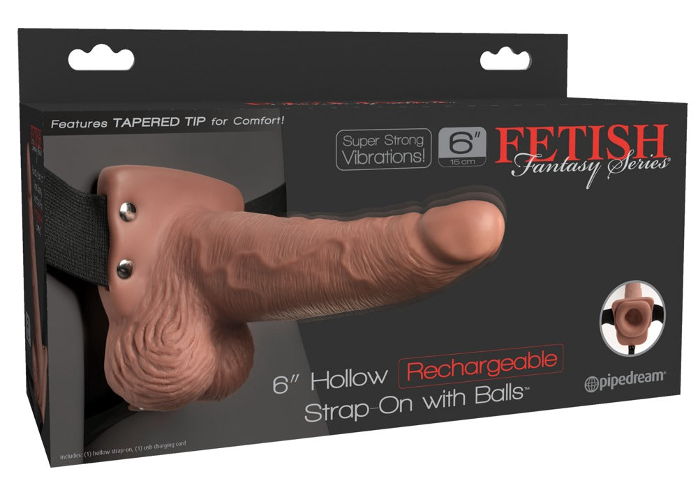 Fetish Fantasy 6 Hollow Strap-On With Ball
