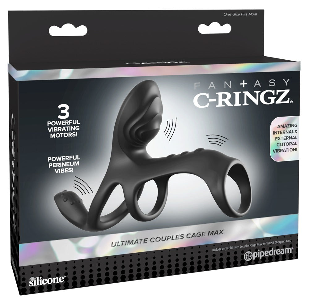 Fantasy C-Ringz Couples Cage Max Black