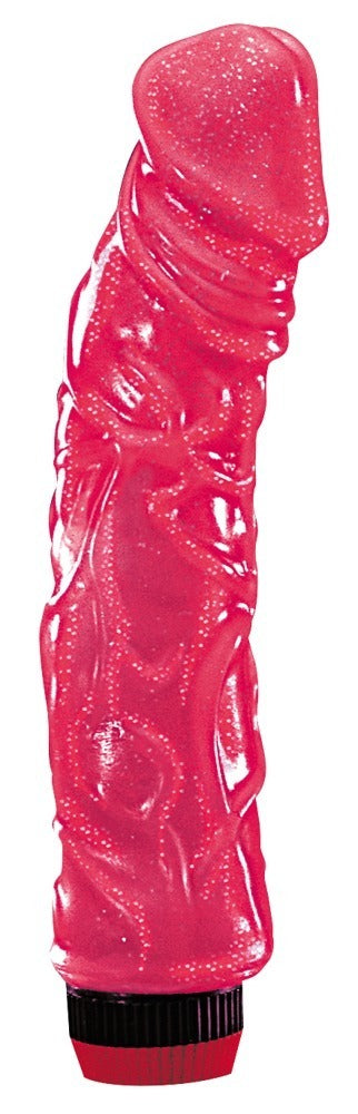 You2Toys Glitter-Vibrator Big Jelly im Penis-Look, biegsam