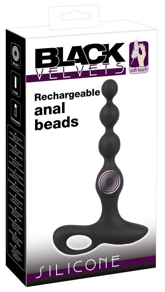 Black Velvets Vibrating Anal Beads